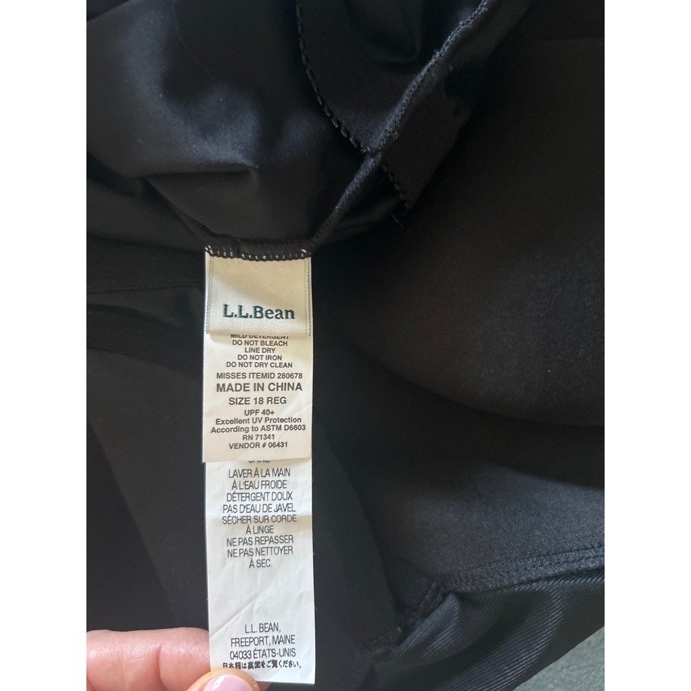 L.L. Bean Black One-Piece Swimsuit with Side Tie - Picture 12 of 13